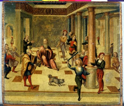 Scène uit de Romeinse geschiedenis door Niccolo the Younger Giolfino